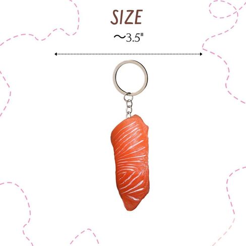 12PC Sushi Keychains Cute Unique Japanese Fake Shrimp Seafood Cool Stuff Purse Chain Kawaii Key Charm Perfect For Mini Purse Bag Accessories Decoration Bulk Gifts For Friends Coworkers Teachers in Saudi Arabia