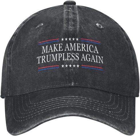 Anti Trump Hats Make America Trumpless Again Hat Adjustable Fashion Black Cap for Men Women in Saudi Arabia