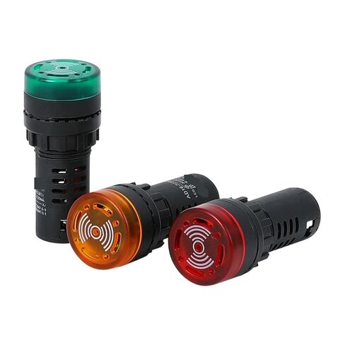 Signal Light LED Flash Buzzer AD16-22SM red, Green and Yellow Sound and Light Alarm Light 22MM 24V220V(RedAC220V) in Saudi Arabia