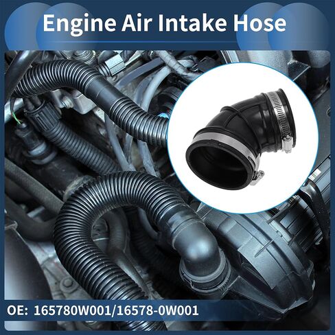 Engine Air Intake Hose for Nissan Pathfinder 1996-2000 Air Intake Duct No.165780W001 Rubber 1 Pc Clamp in Saudi Arabia