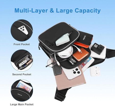 حقيبة الفخذ MOSISO، حقيبة ساق الدراجة النارية للرجال والنساء، حقيبة تخزين عالمية متعددة الوظائف للدراجات النارية مع 4 جيوب، حقائب ساق مقاومة للماء للرياضات الخارجية وركوب الدراجات والمشي لمسافات طويلة والتسلق، أسود in Saudi Arabia