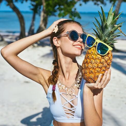 YARIEW Mermaid Costume Women Mermaid Accessories Set Crochet Skirt Starfish Shell Necklace Hair Clips for Birthday decorations Beach Summer Outfit in Saudi Arabia