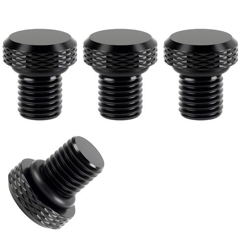 4 PCS Motorcycle Mirror Hole Plug M10x1.25, Universal Aluminum Motorcycle Rear View Mirror Screws, Compatible with Most Motorcycle(Honda,Yamaha, Kawasaki, Suzuki,Ducati) ATV and Bike Etc(Black) in Kuwait