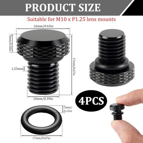 4 PCS Motorcycle Mirror Hole Plug M10x1.25, Universal Aluminum Motorcycle Rear View Mirror Screws, Compatible with Most Motorcycle(Honda,Yamaha, Kawasaki, Suzuki,Ducati) ATV and Bike Etc(Black) in Kuwait
