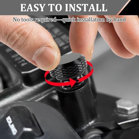 4 PCS Motorcycle Mirror Hole Plug M10x1.25, Universal Aluminum Motorcycle Rear View Mirror Screws, Compatible with Most Motorcycle(Honda,Yamaha, Kawasaki, Suzuki,Ducati) ATV and Bike Etc(Black) in Kuwait