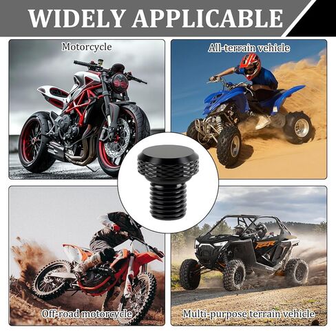 4 PCS Motorcycle Mirror Hole Plug M10x1.25, Universal Aluminum Motorcycle Rear View Mirror Screws, Compatible with Most Motorcycle(Honda,Yamaha, Kawasaki, Suzuki,Ducati) ATV and Bike Etc(Black) in Kuwait