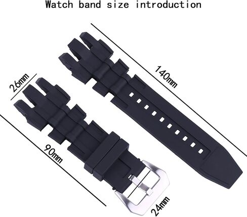 Men's rubber watch strap compatible with Invicta Subaqua Reserve 1395 6180 6829 80585 12040 12051 12344 16252 16313 16314 16830 18543 18552 Outdoor sports waterproof silicone watch band accessories Wrist strap bracelet for women in Saudi Arabia