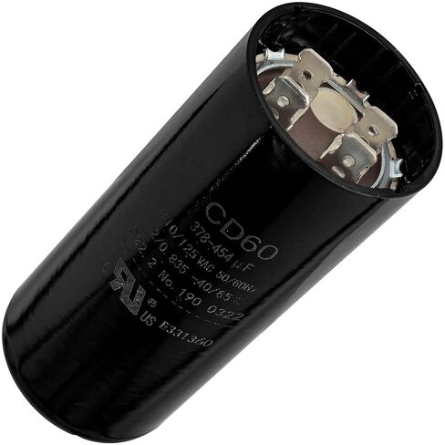 Canamax 378-454 MFD uf 50/60Hz 110-125 VAC Volts ±20% Round Motor Start Capacitor - Replacement for Single-Phase Electric Motors and Gear Motor Applications in Kuwait