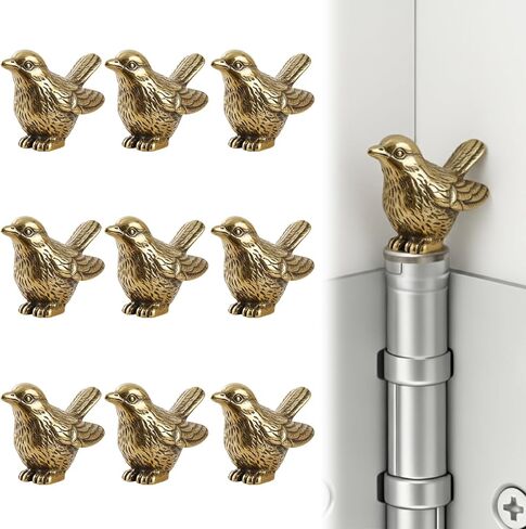 9 Pcs Sparrow Hinge Heads Decorative Topper Set, Vintage Bird Door Hinge Decorative Topper for Hinges Cabinets Shelves Etc in Kuwait