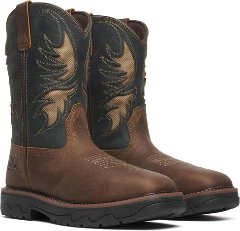 Thorogood Western Work 11" Nano Composite Safety Square Toe Vented Buffalo Ridge Men's Durable Western Work Boot in Saudi Arabia