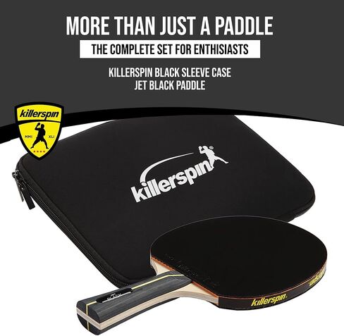 Killerspin Jet Black Ping Pong Paddle - Table Tennis Rackets for Beginner & Advanced Table Tennis Players -Flared Handle – Control with Comfort in Saudi Arabia