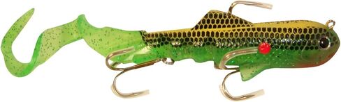 Super-D Swimbait - طُعم صيد واقعي للباس، والمسك، والوالي، والكرابي، والمزيد - هدايا صيد للرجال - طعوم سباحة 4.7 أونصة 9 بوصة (14 بوصة مع ذيل) وطُعم باس (سيرك شارتروز) in Saudi Arabia