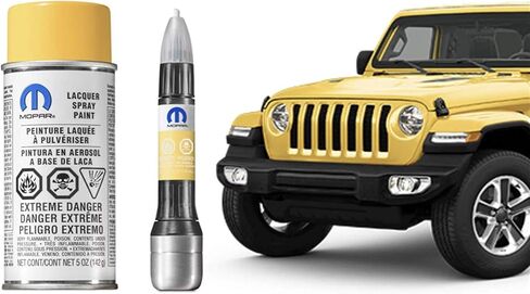طلاء Mopar PYV HellaYella 2018 JL Wrangler Touch Up أصلي، علبة رذاذ الهباء الجوي 5 أونصة 5163952AB in Saudi Arabia