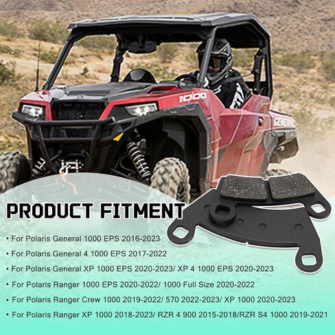 For Polaris XP 1000 Front and Rear Brake Pads 2019 2021 General 1000 EPS 2016 2018 Brake Pad Ranger Crew XP 1000 2020 2023 (4 wheel) in Kuwait