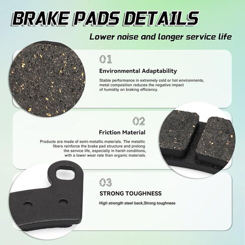 For Polaris XP 1000 Front and Rear Brake Pads 2019 2021 General 1000 EPS 2016 2018 Brake Pad Ranger Crew XP 1000 2020 2023 (4 wheel) in Kuwait