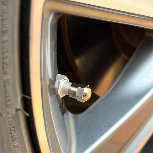 Brass Tire Valve Caps（25 Pack），Heavy-Duty Stem Covers | Dust Proof, with O Rubber Seal | Hexagon Design | Outdoor, All-Weather, Leak-Proof Air Protection | Light-Weight | Universal Fit in Saudi Arabia