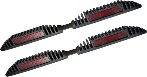 واقيات حواف أبواب السيارة مع شريط عاكس، مقاس عالمي، أسود وأحمر، عبوتان in Kuwait