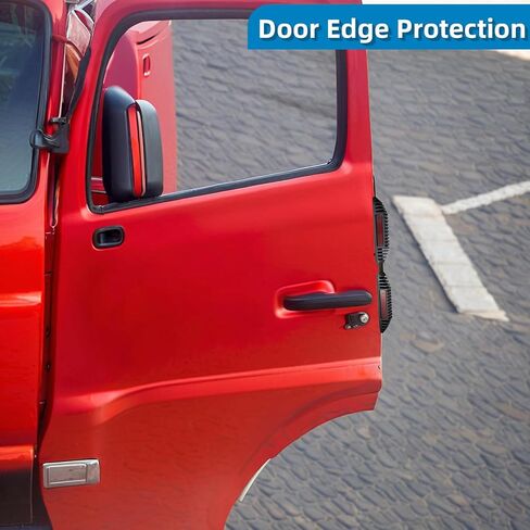 واقيات حواف أبواب السيارة مع شريط عاكس، مقاس عالمي، أسود وأحمر، عبوتان in Kuwait