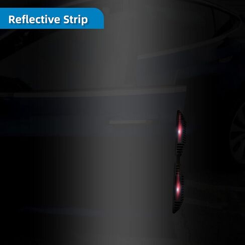 واقيات حواف أبواب السيارة مع شريط عاكس، مقاس عالمي، أسود وأحمر، عبوتان in Kuwait