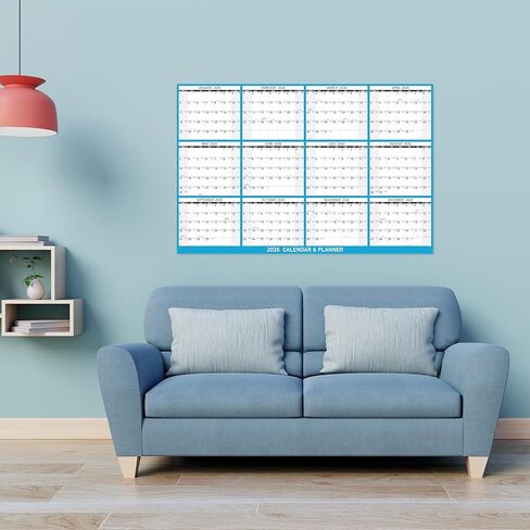 2026 Yearly Wall Calendar - Large Dry Erase Calendar for Wall, 23" x 35", January - December, 12 Months Folded Yearly Calendars 2026 in Kuwait