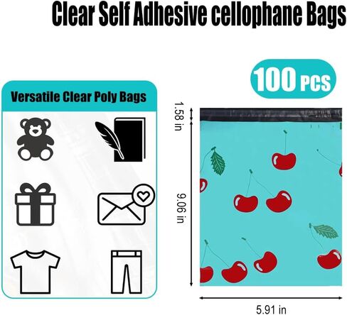 100Pcs Thickened Blue Mailer Bags Eco-friendly Delivery Bags for Shipping and Packaging Multipurpose Courier(6 in x 9 in) in Saudi Arabia