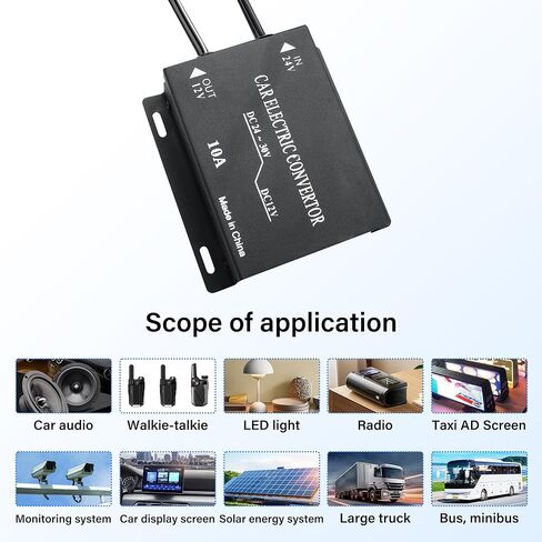 PNGKNYOCN 24V to 12V Car Buck Converter ，10A 120W Car Cigarette Lighter 24V to 12V Power Supply Converter Transformer for Automotive, Truck& DIY Electronic Projects in Saudi Arabia