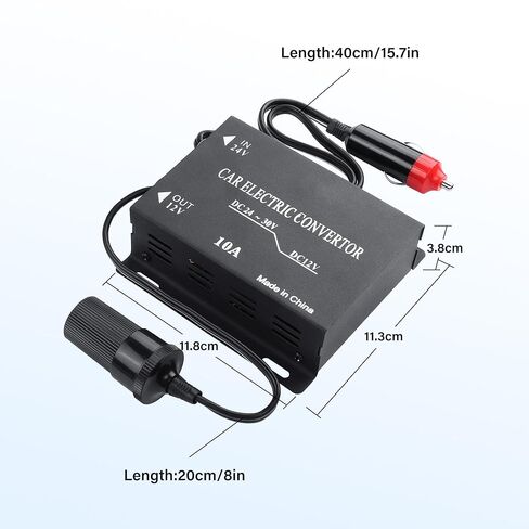 PNGKNYOCN 24V to 12V Car Buck Converter ，10A 120W Car Cigarette Lighter 24V to 12V Power Supply Converter Transformer for Automotive, Truck& DIY Electronic Projects in Saudi Arabia