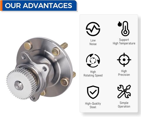 PAROD 512136 Rear Wheel Bearing Hub Assembly Fit for Chrysler Sebring 1995-2005,Dodge Avenger 1995-2000,Stratus 2001-2005, Eagle Talon 1995-1998, Mitsubishi Eclipse 1995-2004, Galant 1996-2003 in Saudi Arabia