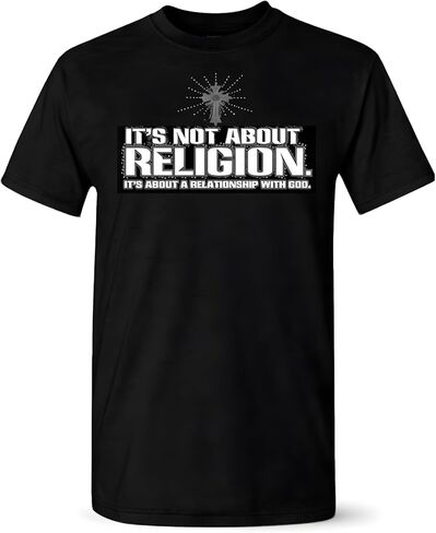 Twice Born Christian Faith Graphic T-Shirt, (It's not About Religion), Jesus, Bible Believing Apparel, for Men & Women in Saudi Arabia