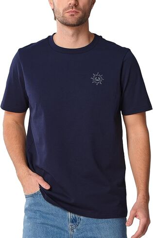 ALLZERO Men's Heavyweight Cotton Relaxed Fit Short Sleeve T-Shirt Crew Neck Vintage Graphic Tees Men in Saudi Arabia