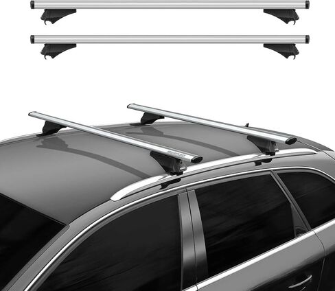 OMAC Roof Rack Cross Bars for Hyundai Tucson 2010-2015 Lockable 165Lbs Aluminium Black 2Pcs fits Cargo Carriers Kayak Canoe Bike Snowboard in Saudi Arabia
