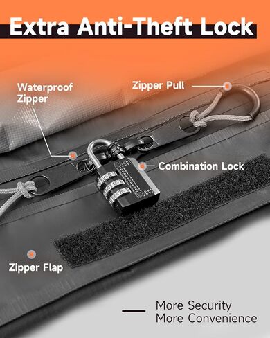 30 Cubic Feet Car Rooftop Cargo Carrier Bag, Soft-Shell Car Roof Luggage Bag for All Vehicles with/Without Racks, Include 2 Reinforced Straps, 6 Door Hooks, Anti-Slip Mat, Luggage Lock in Kuwait