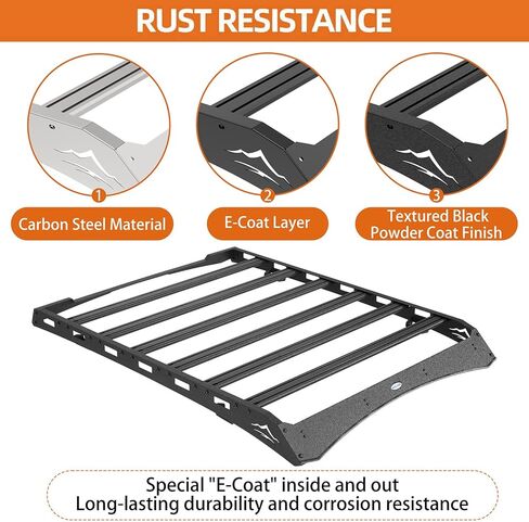 Hooke Road 14-21 Tundra Roof Rack Platform قضبان متقاطعة من الألومنيوم لسيارة Toyota Tundra CrewMax (4 أبواب كاملة الحجم) لعام 2014-2021، وسلة شحن على السطح البري، وقضبان حامل الأمتعة in Saudi Arabia