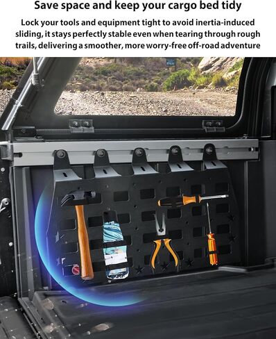 SAUTVS Cargo Bed Side Iron Molle Panels for Polaris XPEDITION ADV/ADV 5 2024+ Accessories, Rear Storage Organizer Cargo Shelf Rack Side Molle Panels(One Pair) in Saudi Arabia