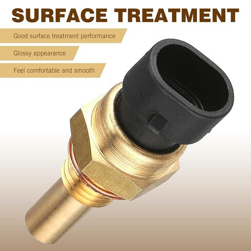 1 PC Automotive Engine Temperature Sensor, Plug and Play Temperature Sensor Parts, OE: 15369305 1341856 55199579 2112-3851010 Replacement, Compatible with Delphi Models (Gold) in Saudi Arabia