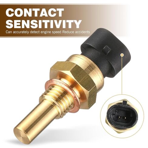 1 PC Automotive Engine Temperature Sensor, Plug and Play Temperature Sensor Parts, OE: 15369305 1341856 55199579 2112-3851010 Replacement, Compatible with Delphi Models (Gold) in Saudi Arabia