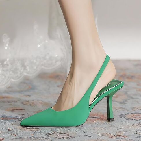 Green Emerald Slingback Pumps in Saudi Arabia