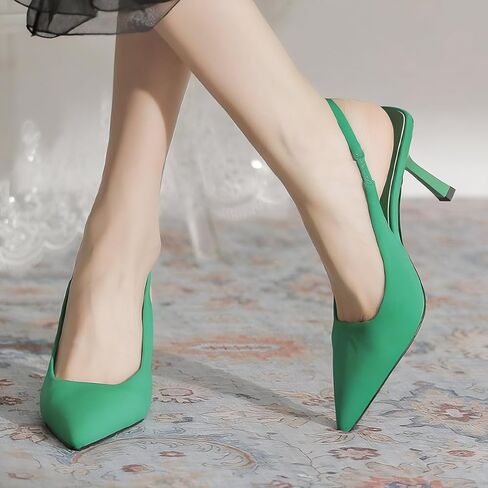 Green Emerald Slingback Pumps in Saudi Arabia