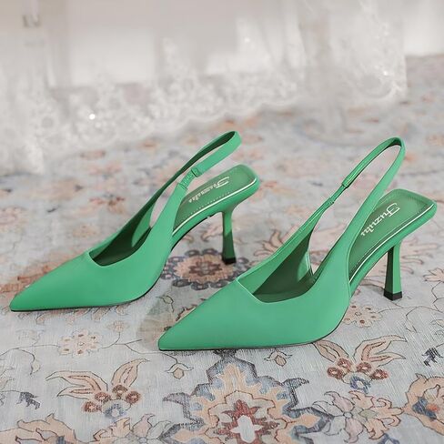 Green Emerald Slingback Pumps in Saudi Arabia