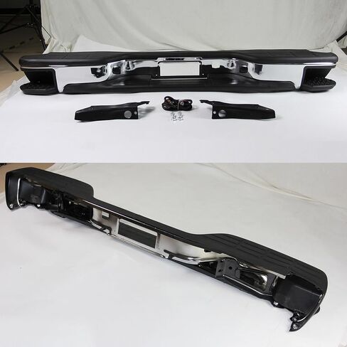 Chrome Rear Step Bumper with Side Pads Fit For 1999 2000 2001 2002 2003 2004 2005 2006 Chevy Silverado GMC Sierra 1500 Fleetside in Kuwait