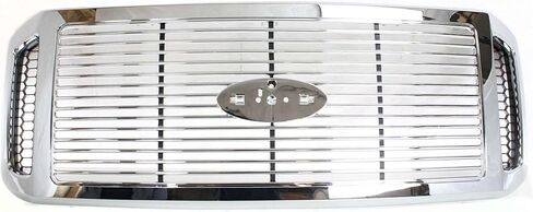 طقم ممتص الصدمات Garage-Pro Ford F-250 F-350 Super Duty 2006-2007، فولاذ كروم، بدون فتحات مضيئة، استبدال المصد الأمامي، يستبدل 5C3Z17757BA FO1002392 6C3Z17D957BAPTM FO1057292 6C3Z8200AAA in Saudi Arabia