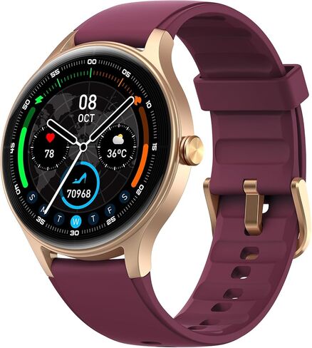 Smart Watch for Men,1.27" AMOLED Touchscreen Fitness Watch for iPhone & Android,Heart Rate/Sp02/Sleep Monitor Smartwatch,110+ Sport Modes IP68 Waterproof Bluetooth Calls,2 Bands in Saudi Arabia
