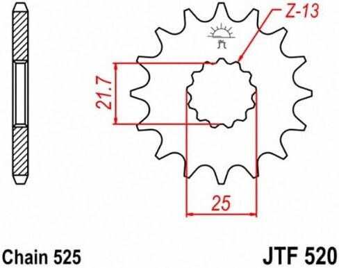 JT Sprockets JTF520.14 14T Steel Front Sprocket in Saudi Arabia