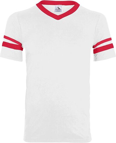 قميص رجالي من Augusta Sportswear بأكمام مخططة، أرجواني/ذهبي/أبيض، X-Large in Saudi Arabia