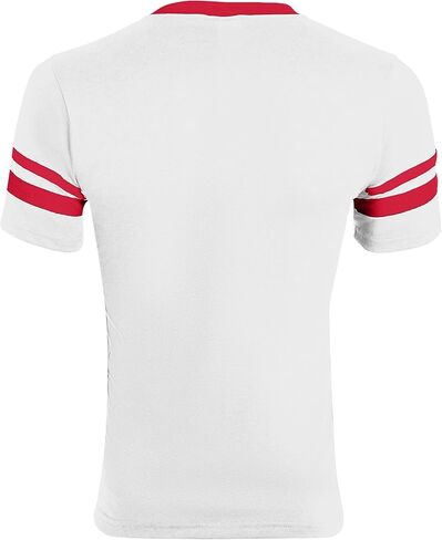 قميص رجالي من Augusta Sportswear بأكمام مخططة، أرجواني/ذهبي/أبيض، X-Large in Saudi Arabia
