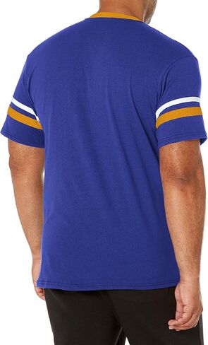 قميص رجالي من Augusta Sportswear بأكمام مخططة، أرجواني/ذهبي/أبيض، X-Large in Saudi Arabia