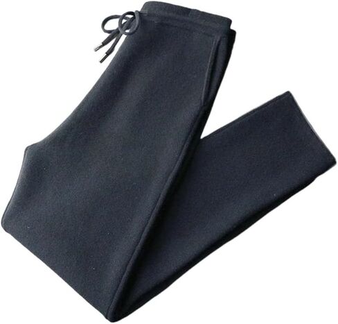 Men's Cashmere Straight Leg Pants Winter Casual Knitted Thick Soft Warm Pants in Saudi Arabia