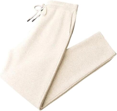 Men's Cashmere Straight Leg Pants Winter Casual Knitted Thick Soft Warm Pants in Saudi Arabia