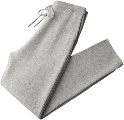 Men's Cashmere Straight Leg Pants Winter Casual Knitted Thick Soft Warm Pants in Saudi Arabia