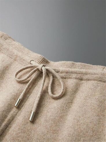 Men's Cashmere Straight Leg Pants Winter Casual Knitted Thick Soft Warm Pants in Saudi Arabia